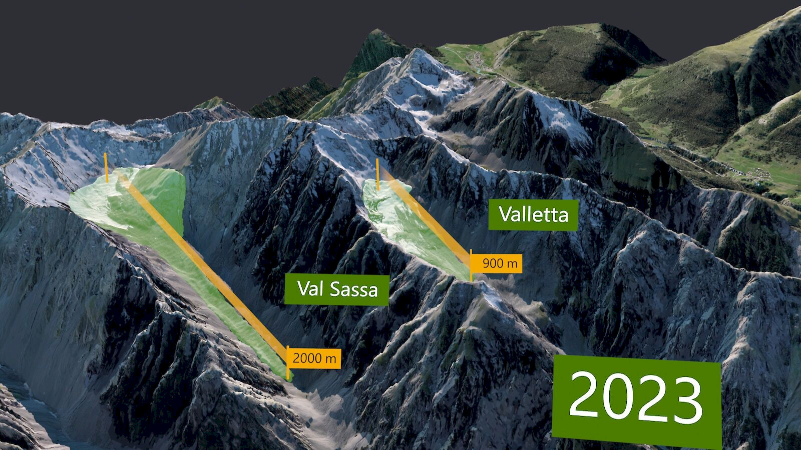 Blockgletscher Val Sassa und Valletta im Vergleich