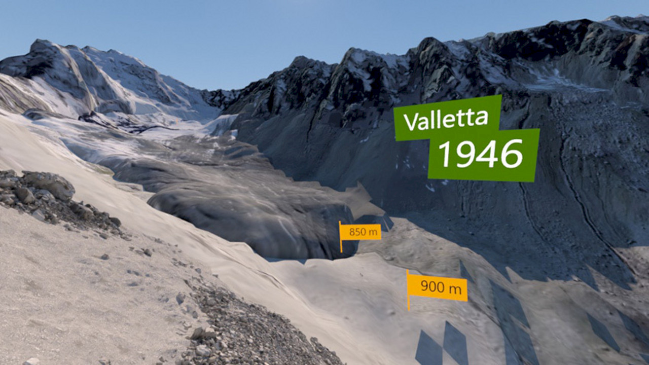 Valletta rock glacier 1956 from the perspective of mountaineers