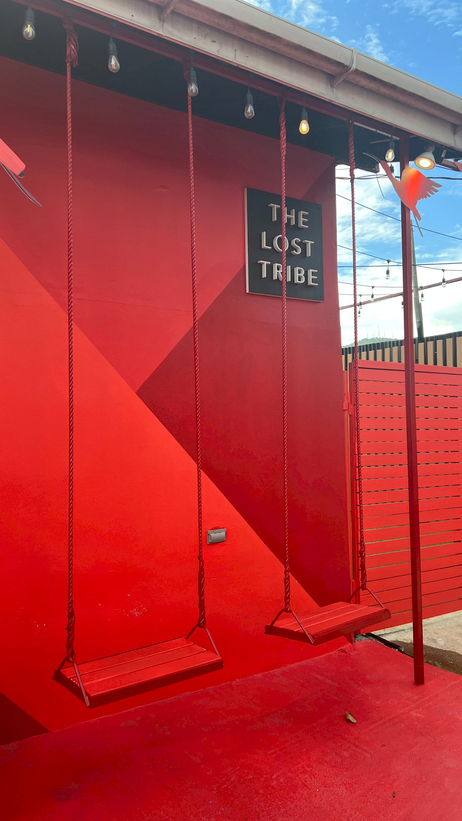 Lost Tribe Exterior – Exterior of the Lost Tribe mas camp for their 2024 offering “FLY” at their Woodbrook headquarters. Image by Cherry-Ann Morgan
